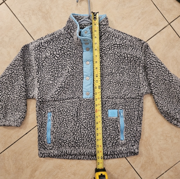 Girl's JUSTICE Sherpa fuzzy faux fur pullover with pockets size 10 - Picture 7 of 10